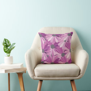 Afrikanische Gänseblümchen Lila Blume Kissen