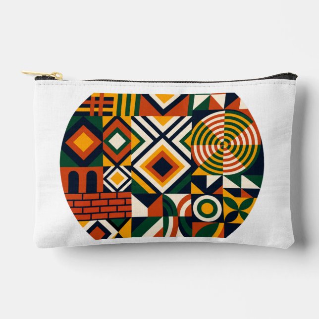 Afrikanische Geometrie Kleine Tasche (Vorderseite)
