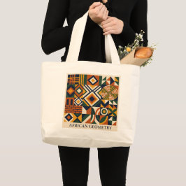 Afrikanische Geometrie-Tasche Jumbo Stoffbeutel