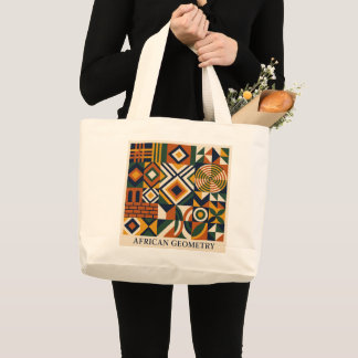Afrikanische Geometrie-Tasche Jumbo Stoffbeutel