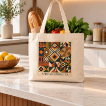 Afrikanische Geometrie-Tasche