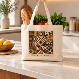 Afrikanische Geometrie-Tasche Jumbo Stoffbeutel
