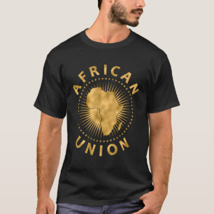 Afrikanische Gewerkschaft Flag Afrika Goldener Jah T-Shirt