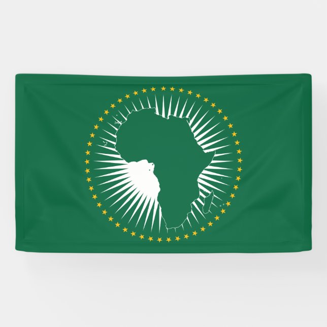 Afrikanische Gewerkschaft-Flagge (Afrika) (Panafri Banner (Horizontal)