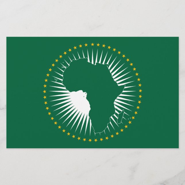 Afrikanische Gewerkschaft-Flagge (Afrika) (Panafri Briefpapier (Vorderseite)