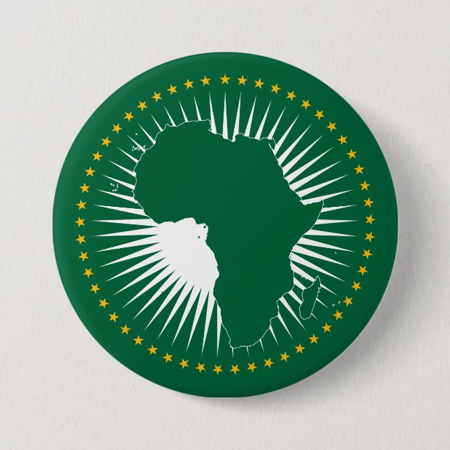 Afrikanische Gewerkschaft-Flagge (Afrika) (Panafri Button (Vorderseite)