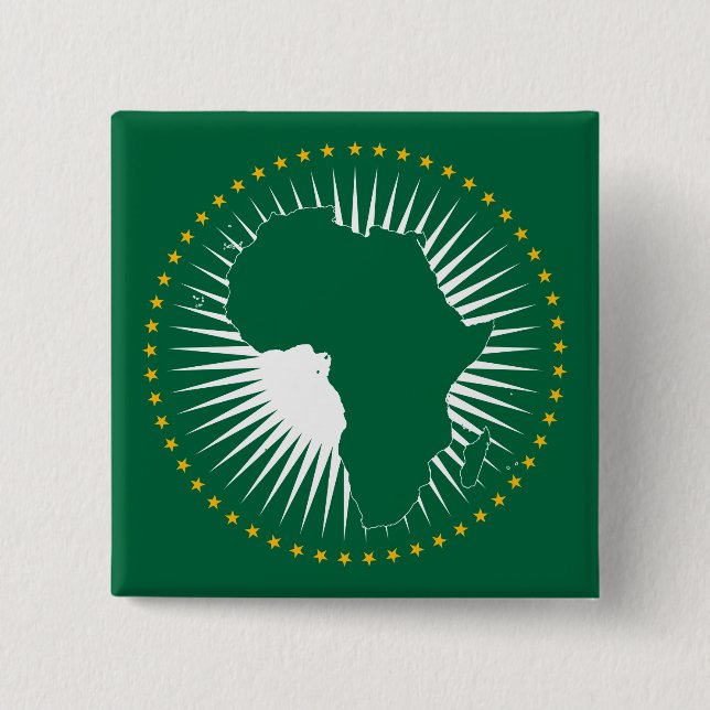 Afrikanische Gewerkschaft-Flagge (Afrika) (Panafri Button (Vorderseite)