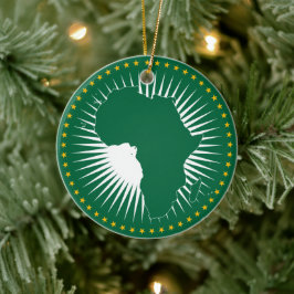 Afrikanische Gewerkschaft-Flagge (Afrika) (Panafri Keramik Ornament