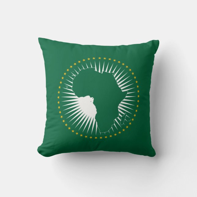 Afrikanische Gewerkschaft-Flagge (Afrika) (Panafri Kissen (Vorderseite)