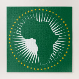 Afrikanische Gewerkschaft-Flagge (Afrika) (Panafri Puzzle