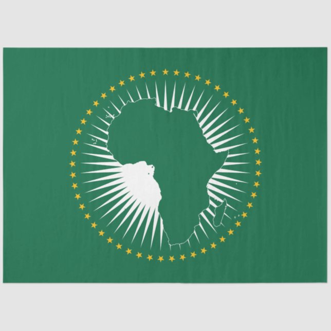 Afrikanische Gewerkschaft-Flagge (Afrika) (Panafri Seidenpapier (Vorderseite)