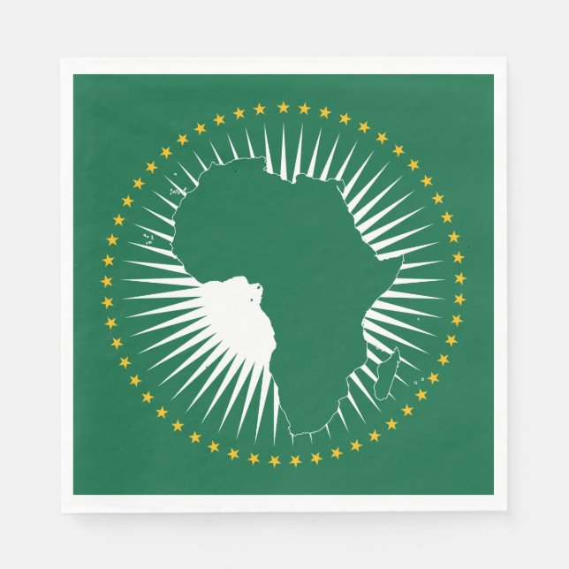 Afrikanische Gewerkschaft-Flagge (Afrika) (Panafri Serviette (Vorderseite)