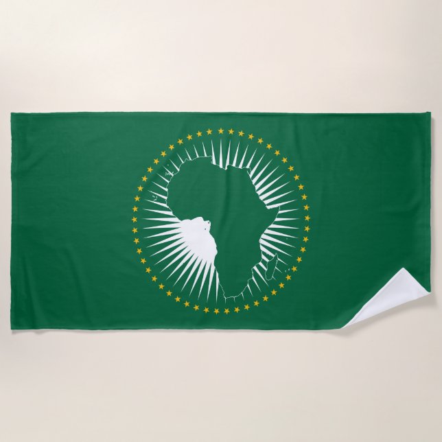 Afrikanische Gewerkschaft-Flagge (Afrika) (Panafri Strandtuch (Vorderseite)