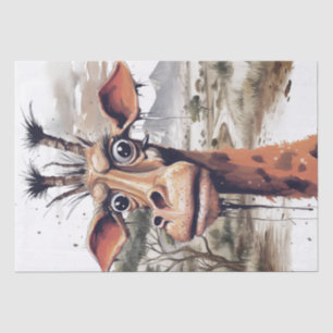Afrikanische Giraffe Karikatur Funny Safari Seidenpapier