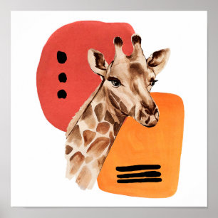 Afrikanische Giraffe Poster