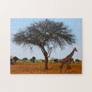 Afrikanische Giraffe. Puzzle