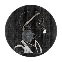 Afrikanische Girl Black and White Artwork