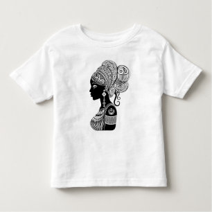 Afrikanische Girl Portrait Tribal Tattoo Kleinkind T-shirt