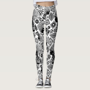 Afrikanische Girl Portrait Tribal Tattoo Leggings