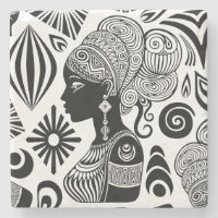 Afrikanische Girl Portrait Tribal Tattoo