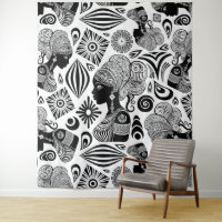 Afrikanische Girl Portrait Tribal Tattoo