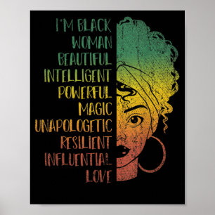 Afrikanische Girls Geschenk Melanin Pride Black Hi Poster