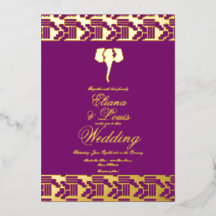 Afrikanische Gold Elephant Marking Hochzeit gepres