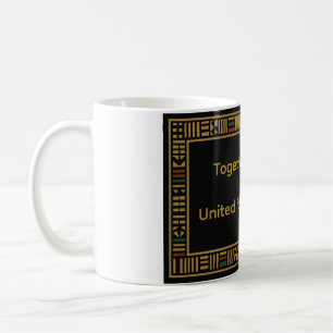 Afrikanische Gold-Kente-Tasse Kaffeetasse