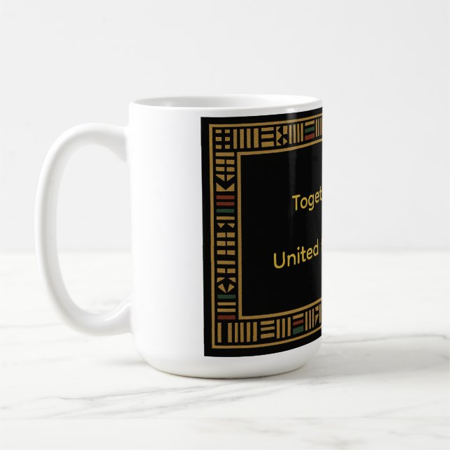 Afrikanische Gold-Kente-Tasse Kaffeetasse (Links)