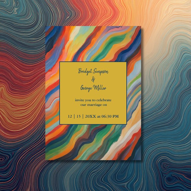 Afrikanische Hochzeit in Urlaubsort aus abstraktem Einladung (Von Creator hochgeladen)