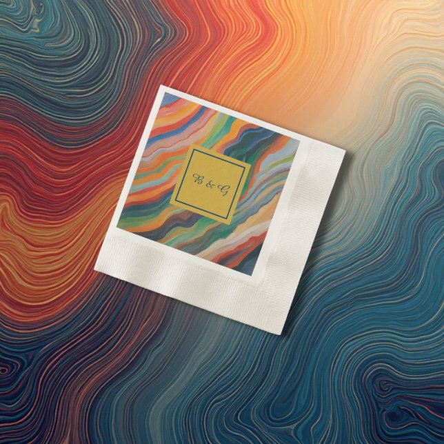 Afrikanische Hochzeit mit abstraktem Marmor Serviette (Von Creator hochgeladen)