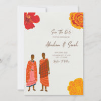 Afrikanische Hochzeit rettet das Datum