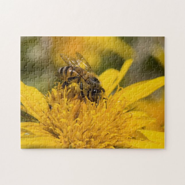 Afrikanische Honigbiene mit Pollensäcken Fütternd Puzzle (Horizontal)