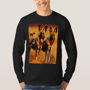 Afrikanische Hunde (Painted Hogs African Wild Dog T-Shirt