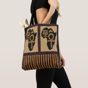 Afrikanische Karte Adinkra Ankh Artisan Crochet Pr