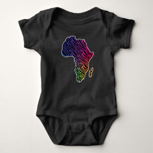 Afrikanische Karte Afrikanischer Pride Zebra Muste Baby Strampler