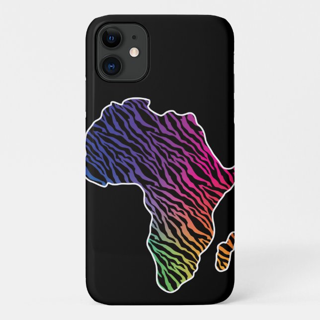 Afrikanische Karte Afrikanischer Pride Zebra Muste Case-Mate iPhone Hülle (Rückseite)