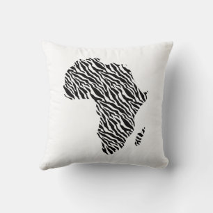 Afrikanische Karte Afrikanischer Pride Zebra Muste Kissen