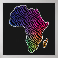 Afrikanische Karte Afrikanischer Pride Zebra Muste