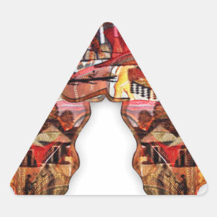 Afrikanische Karte: Feiern Sie die Jahreszeit mit  Dreieckiger Aufkleber