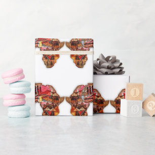 Afrikanische Karte: Feiern Sie die Jahreszeit mit  Geschenkpapier