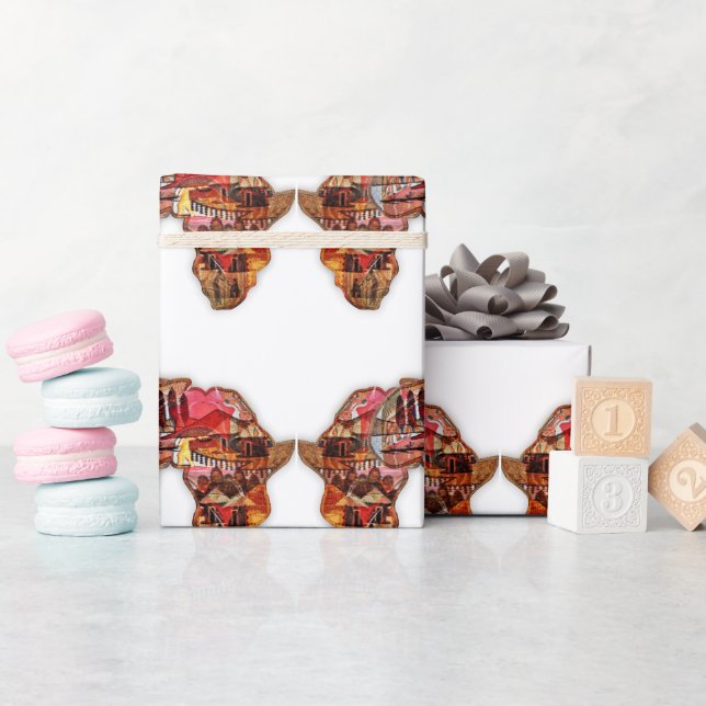 Afrikanische Karte: Feiern Sie die Jahreszeit mit  Geschenkpapier (Babyparty)