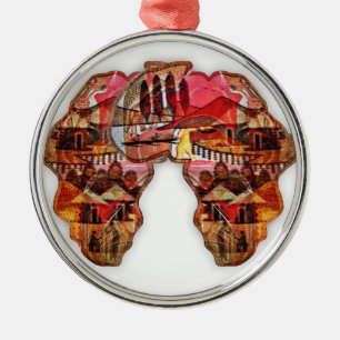 Afrikanische Karte: Feiern Sie die Jahreszeit mit  Ornament Aus Metall