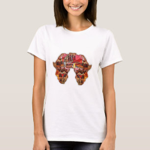 Afrikanische Karte: Feiern Sie die Jahreszeit mit T-Shirt