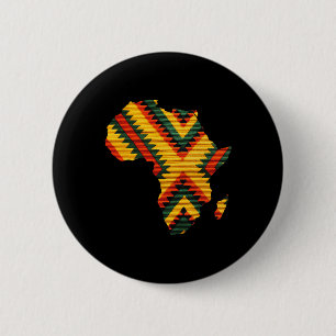 Afrikanische Karte Kente Art Pattern Men Black Hit Button
