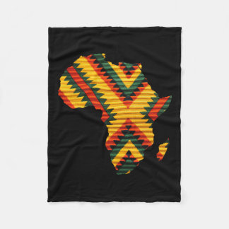 Afrikanische Karte Kente Art Pattern Men Black Hit Fleecedecke