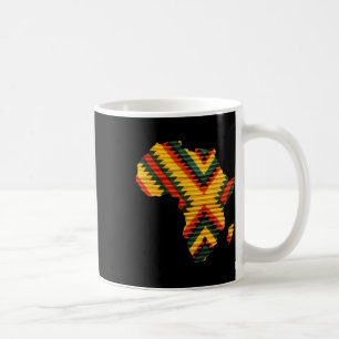 Afrikanische Karte Kente Kunst Muster Männer Fraue Kaffeetasse