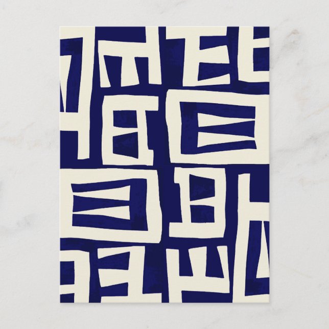 Afrikanische Karte - Navy Ivory (Vorderseite)
