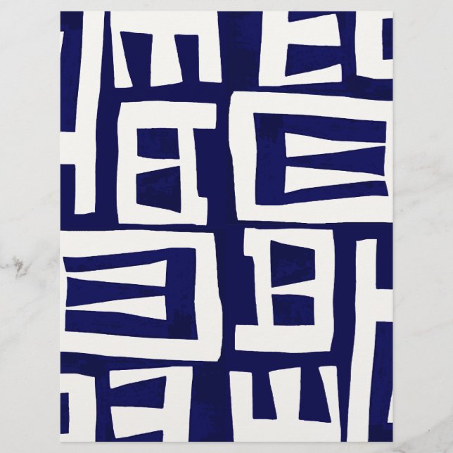 Afrikanische Karte - Navy Ivory (Vorderseite)