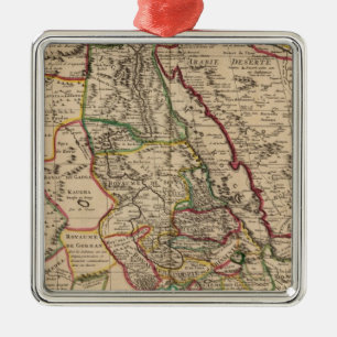 Afrikanische Karte Silbernes Ornament